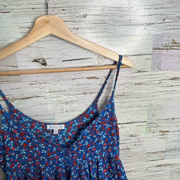 Patrons of peace blue floral crop top tank boho size xs - Picture 7 of 7